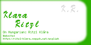 klara ritzl business card